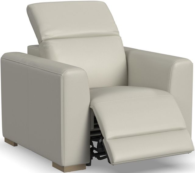 Flexsteel® Aurora Coconut Milk Power Recliner with Power Headrest-1