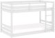 HH2 Home Campbell White Twin Floor Bunk Bed with Ladder-0