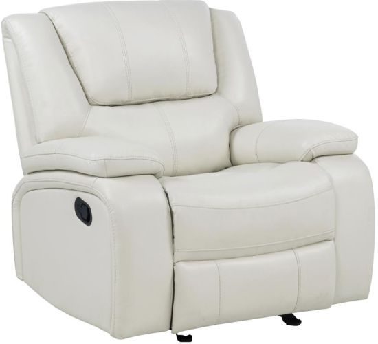 Coaster® Camila White Manual Glider Recliner Chair-0