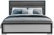 Global Furniture USA Amelia Black/Gray Full Panel Bed with LED-1