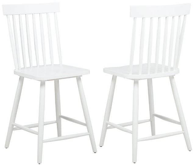 Coaster® Andrews 2-Piece White Counter Height Dining Side Chair Set-0