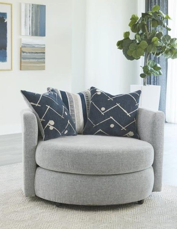 Albany Industries Persia Indigo Swivel Chair-2