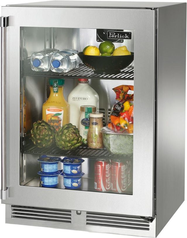 Perlick® Signature Series 5.2 Cu. Ft. Stainless Steel Frame Outdoor Beverage Center-0