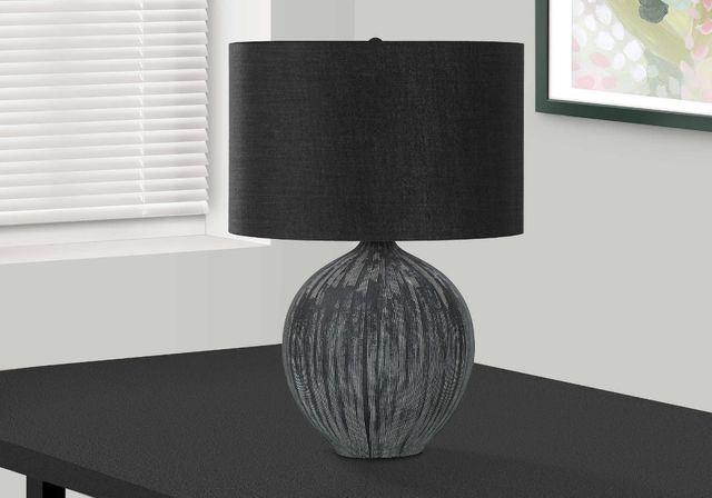 Monarch Specialties Inc. 23"H Black Ceramic Table Lamp-4