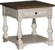 Liberty Furniture Morgan Creek 3-Piece Antique White/Wirebrushed Tobacco Occasional Table Set-4