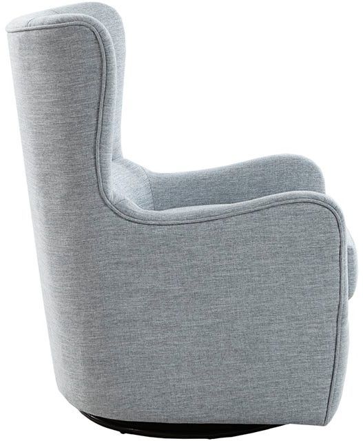 Olliix by Madison Park Light Blue Arianna Swivel Glider Chair-3