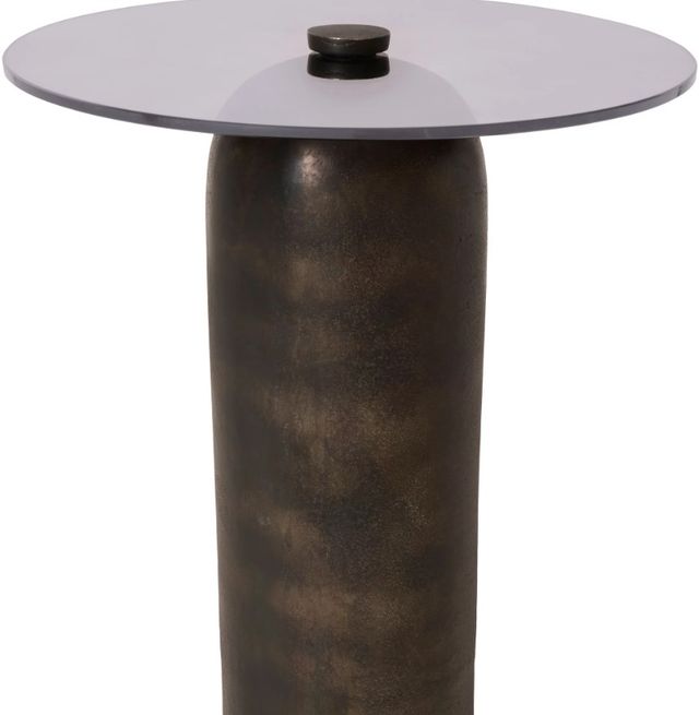 Renwil® Arta Glass Top Side Table with Tinted Black Base-2