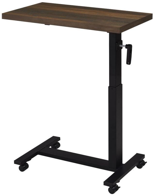 Coaster® Westpark Dark Pine Top C-Table with Matte Black Base-2