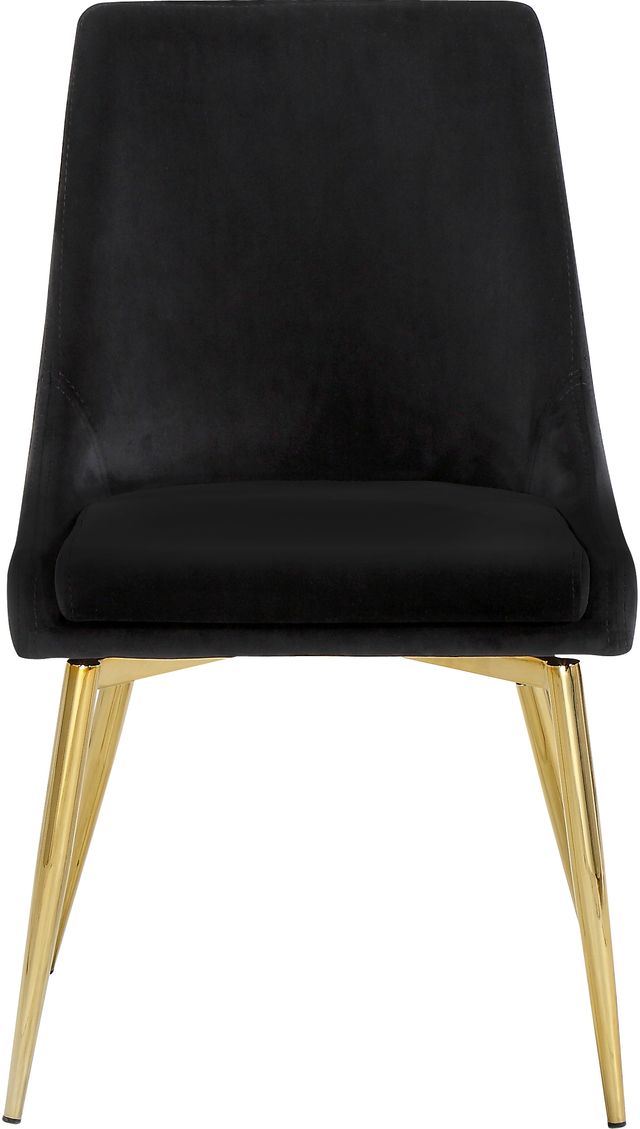 Meridian Furniture Karina Black/Gold Velvet Dining Chair-1