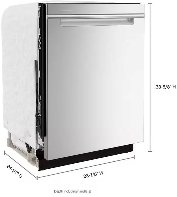 Whirlpool® 24" Fingerprint Resistant Stainless Steel Top Control Built In Dishwasher-3