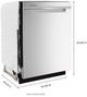 Whirlpool® 24" Fingerprint Resistant Stainless Steel Top Control Built In Dishwasher-3