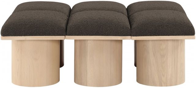 Meridian Furniture Pavilion 6-Piece Brown/Natural 47" Modular Bench Set-1