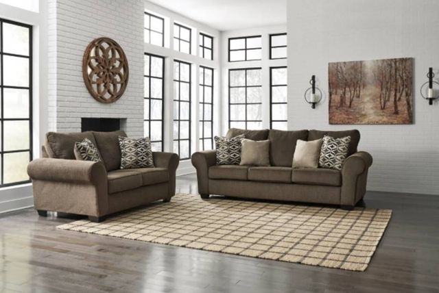 Benchcraft® Nesso 2-Piece Walnut Living Room Seating Set-3