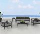 CabanaCoast® Customizable Tate Aluminum/Natural Fiber Outdoor Loveseat-5