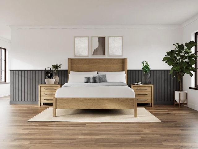 Riverside Furniture Davie Pale Oak 3-Drawer Nightstand-1