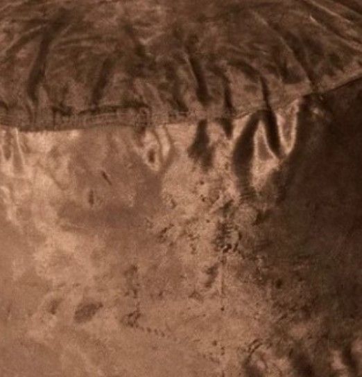 CordaRoy's® Brown Plush Fur Pouf Footstool-1