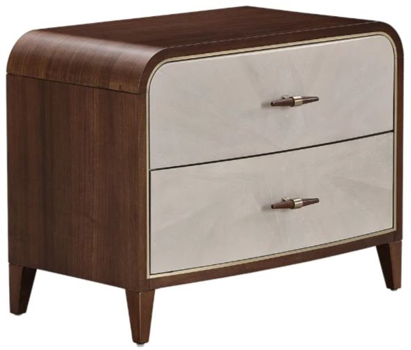 Michael Amini® Houston Walnut 2-Drawer Nightstand-0