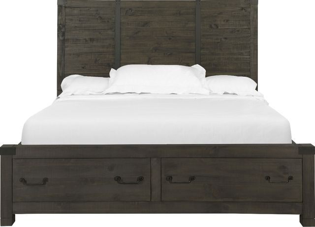 Magnussen Home® Abington Weathered Charcoal Queen Panel Storage Bed-3