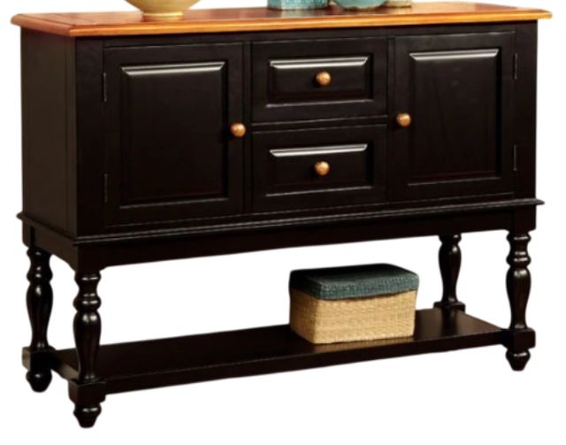 Furniture of America® Mayville Antique Oak/Black Server-0