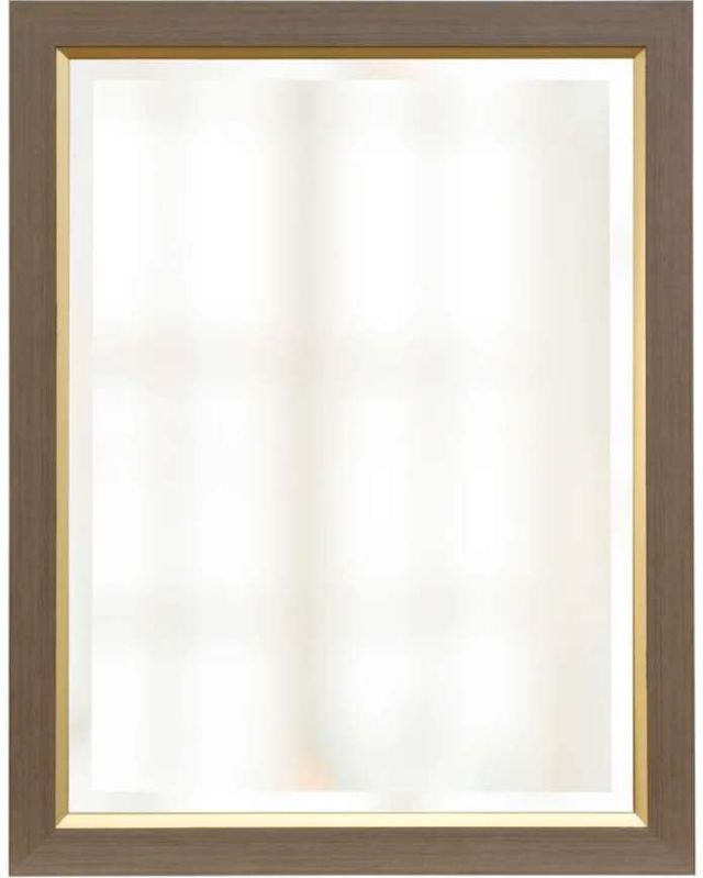 Stylecraft Brown/Chrome Framed Beveled Mirror-0