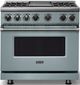 Viking® 7 Series 36" November Sky Pro Style Dual Fuel Range with Griddle-0
