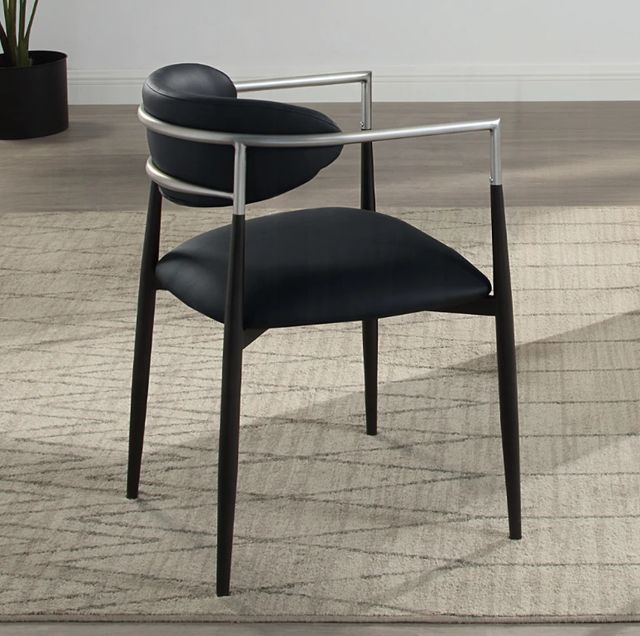 ACME Furniture Gavan 2-Piece Black Upholstered Arm Chair Set-1