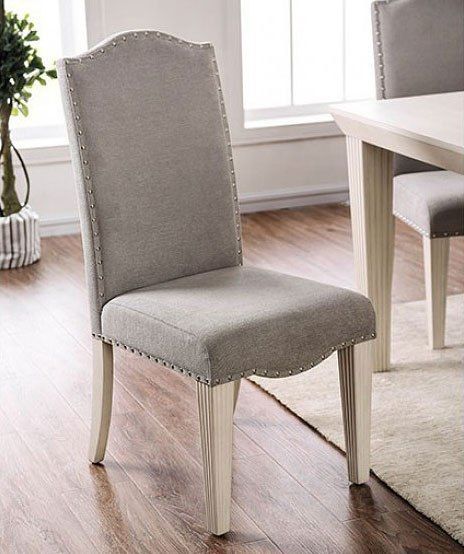 Furniture of America® Daniella 2-Piece Gray Side Chair Set-2