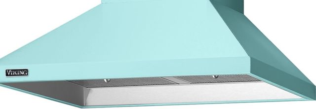 Viking® 3 Series 36" Bywater Blue Chimney Wall Hood-1