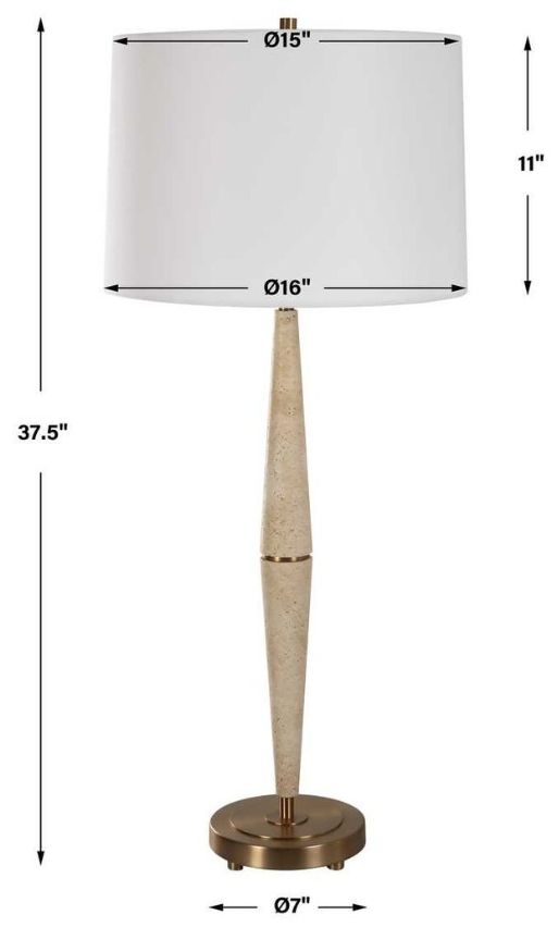 Uttermost® Edison Palu Brushed Brass Table Lamp-2