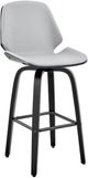 Armen Living Arabella Gray/Matte Black Bar Stool-0