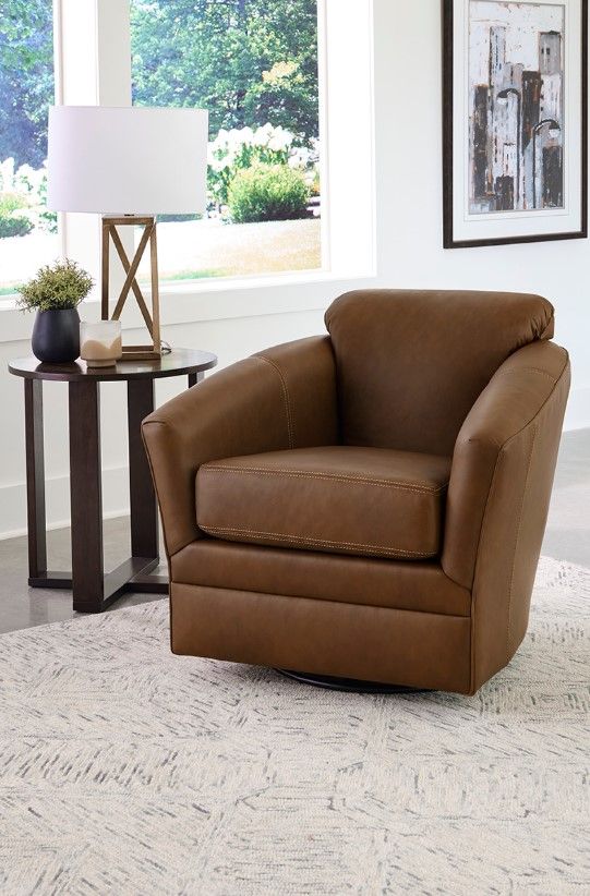 England Furniture Customizable Lyra Leather Swivel Glider-1