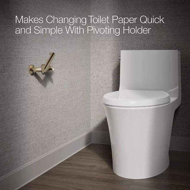 KOHLER® Components® Vibrant French Gold Pivoting Toilet Paper Holder-3