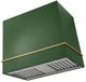 AGA Loge 36" Cornwall Green Wall Mounted Range Hood with Antique Brass Trim-0