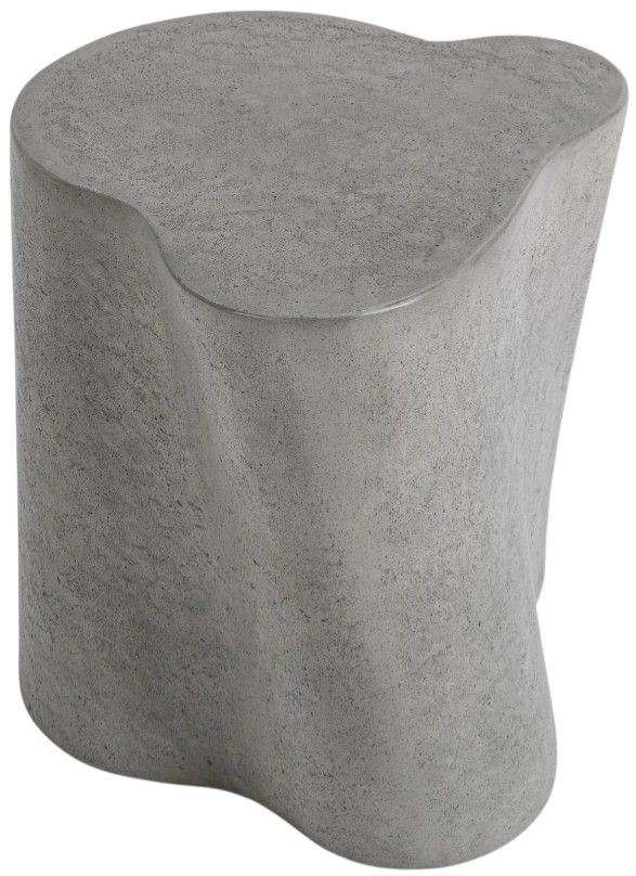 Classic Home Everson Dark Gray Concrete Outdoor Accent Table-3