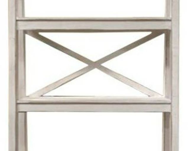 Million Dollar Rustic Frosted White Ladder Bookshelf-1