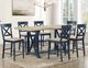 Steve Silver Co. Darcy 7-Piece Midnight Blue/Natural Counter Height Dining Set-1