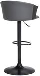 Armen Living Lydia Black/Gray Adjustable Swivel Bar Stool-3