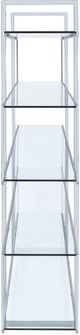 Coaster® Elmer Chrome/Clear 5-Shelf Bookcase-1