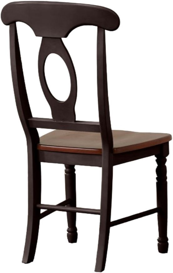 A-America® British Isles Antique Oak/Black Napoleon Dining Side Chair-1