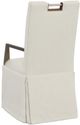 Fairfield® Customizable Entree Dining Nickel Metal Pull Tall Button Back Skirted Arm Chair-3