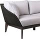Armen Living Athos Charcoal/Dark Brown/Light Gray Fabric/Rope/Wood Outdoor Sofa-4