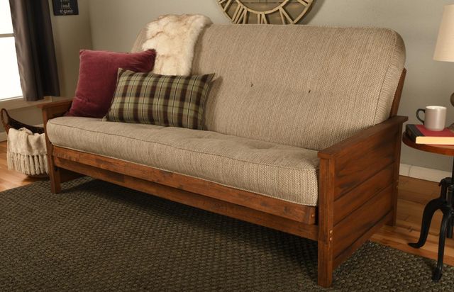 Kodiak Furniture Taxi Woodsmoke 8" Coil Hinged Innerspring Full Futon Mattress -2