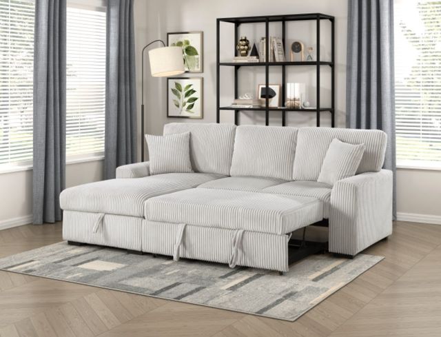Homelegance® Marsh 2-Piece Gray Left-Arm Facing Sectional and Chaise-1