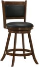 Coaster® Broxton 2-Piece Chestnut/Black Upholstered Swivel Counter Stools-1