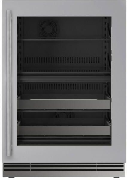 U-Line®  Home Collection 24" 4.9 Cu. Ft. Stainless Steel Dual-Zone Beverage Center with Glass Door-0