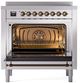 Ilve® Nostalgie II Series 36" Stainless Steel Pro Style Induction Range-2