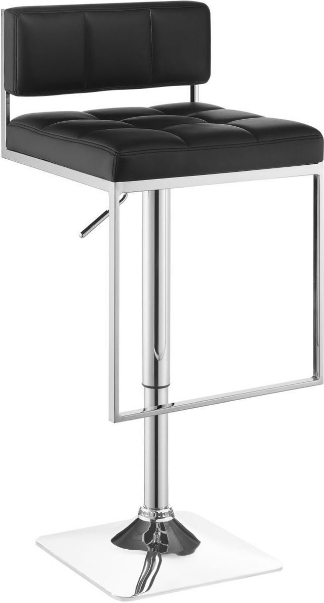Coaster® Alameda Chrome/Black Adjustable Bar Stool-1
