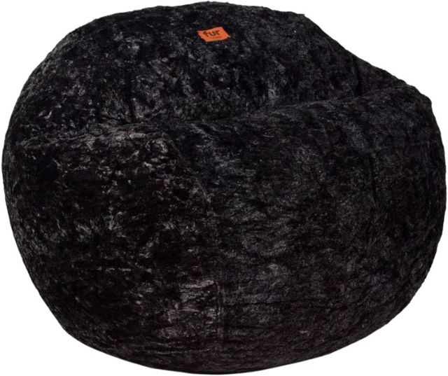 CordaRoy's® Original Black Faux Fur Queen Bean Bag Chair-0