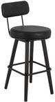 International Furniture Direct Eclipse Black/Blacksmithing Matte Black 24'' Counter Stool-0