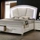 Furniture of America® Maddie Pearl White Eastern King Bed-0